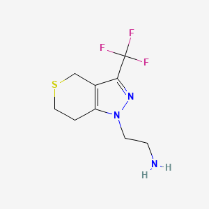 molecular formula C9H12F3N3S B1479904 2-(3-(trifluoromethyl)-6,7-dihydrothiopyrano[4,3-c]pyrazol-1(4H)-yl)ethan-1-amine CAS No. 2091605-67-1