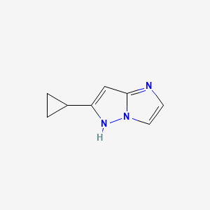 molecular formula C8H9N3 B1479912 6-cyclopropyl-1H-imidazo[1,2-b]pyrazole CAS No. 2098023-05-1