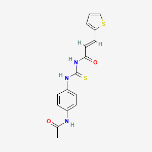 (2E)-N-{[4-(acetylamino)phenyl]carbamothioyl}-3-(thiophen-2-yl)prop-2-enamide