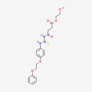 2-Methoxyethyl 4-oxo-4-({[4-(2-phenoxyethoxy)phenyl]carbamothioyl}amino)butanoate