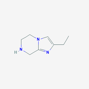 molecular formula C8H13N3 B147992 2-Ethyl-5,6,7,8-tetrahydroimidazo[1,2-a]pyrazine CAS No. 126052-32-2