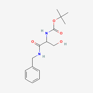 tert-butyl N-[1-(benzylamino)-3-hydroxy-1-oxopropan-2-yl]carbamate