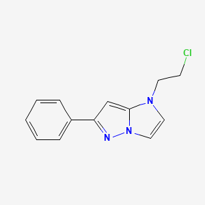 molecular formula C13H12ClN3 B1479923 1-(2-chloroethyl)-6-phenyl-1H-imidazo[1,2-b]pyrazole CAS No. 2098010-72-9