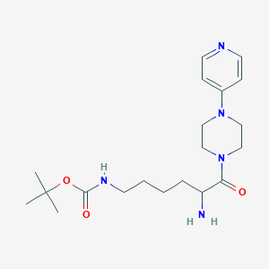 tert-butyl N-[5-amino-6-oxo-6-(4-pyridin-4-ylpiperazin-1-yl)hexyl]carbamate