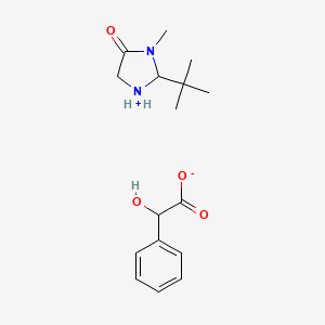 2-Tert-butyl-3-methylimidazolidin-1-ium-4-one;2-hydroxy-2-phenylacetate