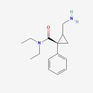 (1R)-2-(aminomethyl)-N,N-diethyl-1-phenylcyclopropane-1-carboxamide