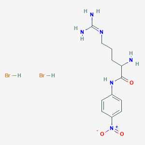 molecular formula C12H20Br2N6O3 B14799292 2-amino-5-(diaminomethylideneamino)-N-(4-nitrophenyl)pentanamide;dihydrobromide 