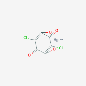 molecular formula C6Cl2HgO4 B147994 2,5-二氯-3,6-二氧代环己-1,4-二烯-1,4-二醇酸汞 CAS No. 33770-60-4