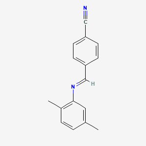 4-{(E)-[(2,5-dimethylphenyl)imino]methyl}benzonitrile