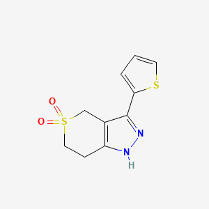 3-(Thiophen-2-yl)-1,4,6,7-tetrahydrothiopyrano[4,3-c]pyrazole 5,5-dioxide