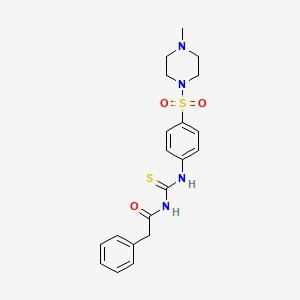 N-({4-[(4-methylpiperazin-1-yl)sulfonyl]phenyl}carbamothioyl)-2-phenylacetamide