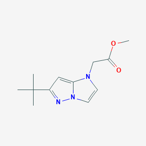 molecular formula C12H17N3O2 B1479958 methyl 2-(6-(tert-butyl)-1H-imidazo[1,2-b]pyrazol-1-yl)acetate CAS No. 2098091-21-3