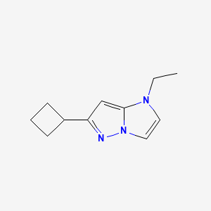 molecular formula C11H15N3 B1479961 6-cyclobutyl-1-ethyl-1H-imidazo[1,2-b]pyrazole CAS No. 2098010-25-2