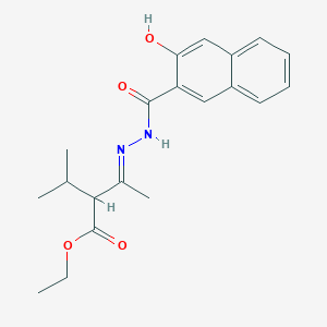 ethyl (3E)-3-{2-[(3-hydroxynaphthalen-2-yl)carbonyl]hydrazinylidene}-2-(propan-2-yl)butanoate