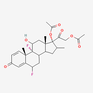 [2-[(9R,10S,13S,17R)-17-acetyloxy-6,9-difluoro-11-hydroxy-10,13,16-trimethyl-3-oxo-6,7,8,11,12,14,15,16-octahydrocyclopenta[a]phenanthren-17-yl]-2-oxoethyl] acetate