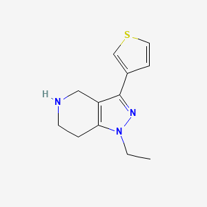 1-ethyl-3-(thiophen-3-yl)-4,5,6,7-tetrahydro-1H-pyrazolo[4,3-c]pyridine