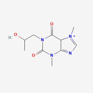 1-(2-hydroxypropyl)-3,7-dimethyl-5H-purin-7-ium-2,6-dione