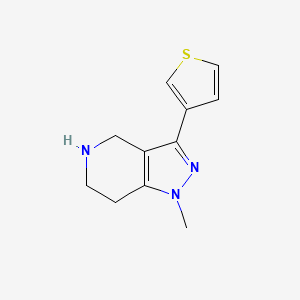 1-methyl-3-(thiophen-3-yl)-4,5,6,7-tetrahydro-1H-pyrazolo[4,3-c]pyridine