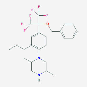 1-[4-(1,1,1,3,3,3-Hexafluoro-2-phenylmethoxypropan-2-yl)-2-propylphenyl]-2,5-dimethylpiperazine