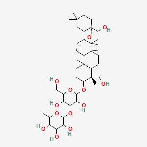 2-[3,5-dihydroxy-2-[[(9R)-2-hydroxy-9-(hydroxymethyl)-4,5,9,13,20,20-hexamethyl-24-oxahexacyclo[15.5.2.01,18.04,17.05,14.08,13]tetracos-15-en-10-yl]oxy]-6-(hydroxymethyl)oxan-4-yl]oxy-6-methyloxane-3,4,5-triol