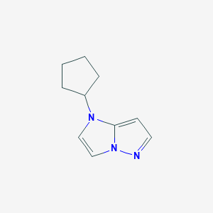 molecular formula C10H13N3 B1479969 1-cyclopentyl-1H-imidazo[1,2-b]pyrazole CAS No. 2098052-00-5