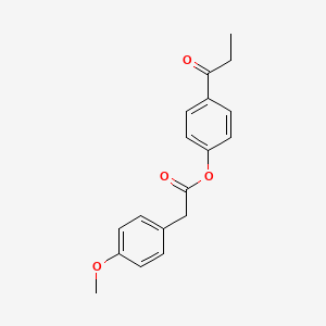 4-Propanoylphenyl (4-methoxyphenyl)acetate