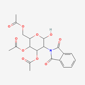 molecular formula C20H21NO10 B14799724 [3,4-Diacetyloxy-5-(1,3-dioxoisoindol-2-yl)-6-hydroxyoxan-2-yl]methyl acetate 