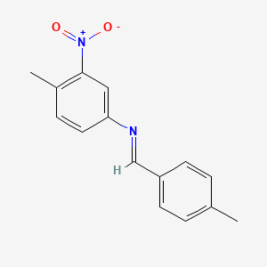 molecular formula C15H14N2O2 B14799726 4-methyl-N-[(E)-(4-methylphenyl)methylidene]-3-nitroaniline 