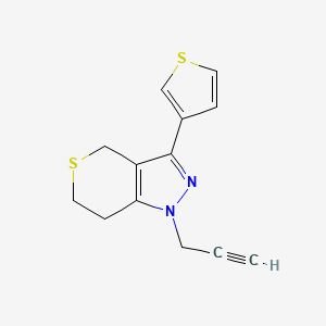 1-(Prop-2-yn-1-yl)-3-(thiophen-3-yl)-1,4,6,7-tetrahydrothiopyrano[4,3-c]pyrazole