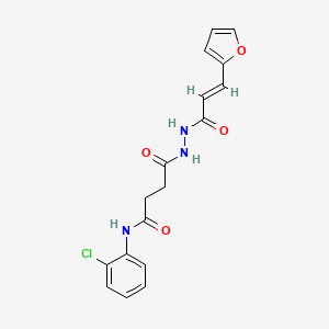 N-(2-chlorophenyl)-4-{2-[(2E)-3-(furan-2-yl)prop-2-enoyl]hydrazinyl}-4-oxobutanamide