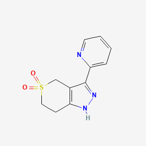 3-(Pyridin-2-yl)-1,4,6,7-tetrahydrothiopyrano[4,3-c]pyrazole 5,5-dioxide