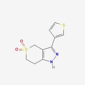 3-(Thiophen-3-yl)-1,4,6,7-tetrahydrothiopyrano[4,3-c]pyrazole 5,5-dioxide