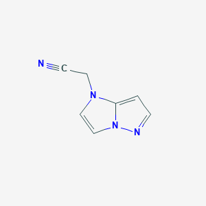 molecular formula C7H6N4 B1479979 2-(1H-imidazo[1,2-b]pyrazol-1-yl)acetonitrile CAS No. 2098009-80-2