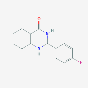 2-(4-fluorophenyl)-2,3,4a,5,6,7,8,8a-octahydro-1H-quinazolin-4-one