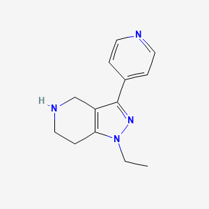 molecular formula C13H16N4 B1479980 1-ethyl-3-(pyridin-4-yl)-4,5,6,7-tetrahydro-1H-pyrazolo[4,3-c]pyridine CAS No. 2098133-55-0