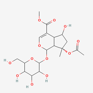 methyl (7S)-7-acetyloxy-5-hydroxy-7-methyl-1-[3,4,5-trihydroxy-6-(hydroxymethyl)oxan-2-yl]oxy-4a,5,6,7a-tetrahydro-1H-cyclopenta[c]pyran-4-carboxylate