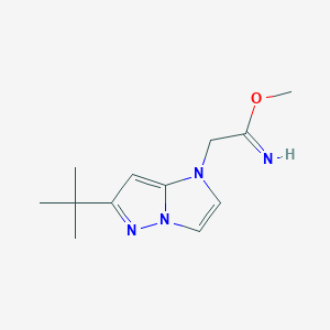 molecular formula C12H18N4O B1479983 methyl 2-(6-(tert-butyl)-1H-imidazo[1,2-b]pyrazol-1-yl)acetimidate CAS No. 2098022-92-3