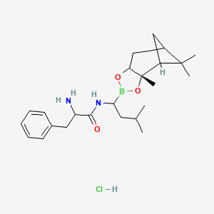 2-amino-N-[3-methyl-1-[(2S)-2,9,9-trimethyl-3,5-dioxa-4-boratricyclo[6.1.1.02,6]decan-4-yl]butyl]-3-phenylpropanamide;hydrochloride