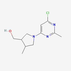 molecular formula C11H16ClN3O B1479986 (1-(6-Chloro-2-methylpyrimidin-4-yl)-4-methylpyrrolidin-3-yl)methanol CAS No. 2097955-70-7