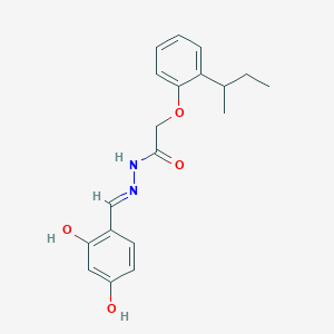 2-[2-(butan-2-yl)phenoxy]-N'-[(E)-(2,4-dihydroxyphenyl)methylidene]acetohydrazide