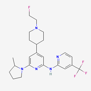 4-[1-(2-fluoroethyl)piperidin-4-yl]-6-(2-methylpyrrolidin-1-yl)-N-[4-(trifluoromethyl)pyridin-2-yl]pyridin-2-amine