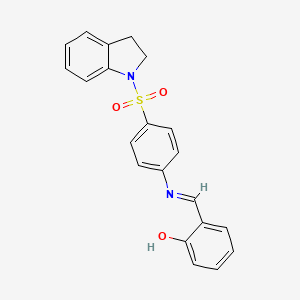 Phenol, 2-[4-(2,3-dihydro-1H-indol-1-ylsulfonyl)phenyliminomethyl]-