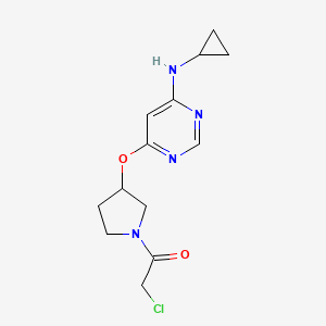 2-Chloro-1-[3-[6-(cyclopropylamino)pyrimidin-4-yl]oxypyrrolidin-1-yl]ethanone