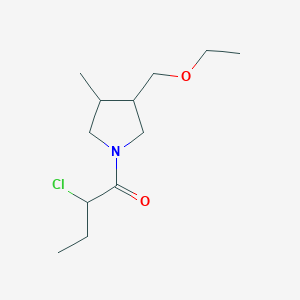 molecular formula C12H22ClNO2 B1479995 2-氯-1-(3-(乙氧基甲基)-4-甲基吡咯烷-1-基)丁-1-酮 CAS No. 2098103-41-2