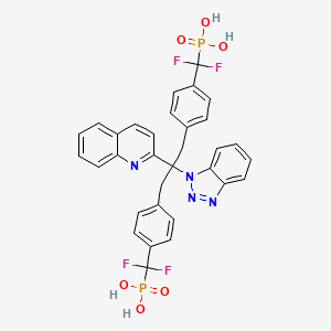 Phosphonic acid, [[2-(1H-benzotriazol-1-yl)-2-(2-quinolinyl)-1,3-propanediyl]bis[4,1-phenylene(difluoromethylene)]]bis-