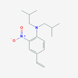 Benzenamine, 4-ethenyl-N,N-bis(2-methylpropyl)-2-nitro-