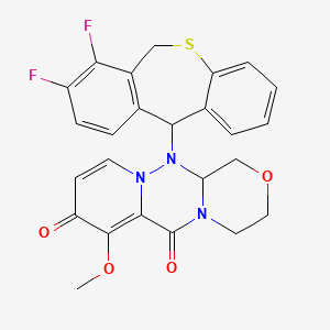 2-(7,8-Difluoro-6,11-dihydrobenzo[c][1]benzothiepin-11-yl)-11-methoxy-5-oxa-1,2,8-triazatricyclo[8.4.0.03,8]tetradeca-10,13-diene-9,12-dione