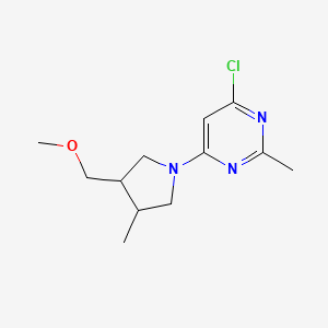 4-Chloro-6-(3-(methoxymethyl)-4-methylpyrrolidin-1-yl)-2-methylpyrimidine