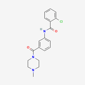 molecular formula C19H20ClN3O2 B14800063 2-chloro-N-{3-[(4-methylpiperazin-1-yl)carbonyl]phenyl}benzamide 