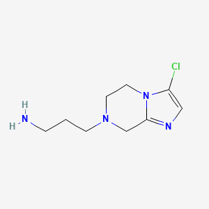 3-(3-chloro-5,6-dihydroimidazo[1,2-a]pyrazin-7(8H)-yl)propan-1-amine